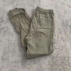 Marine Layer Allison Pants Womens Size XS Casual Elastic Waist Green Pockets 24”